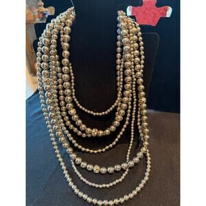 2021 Paparazzi Signature Zi Necklace, “The Liberty”  25” adj, 7 strings